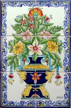 Painel de Azulejos pintados à mão