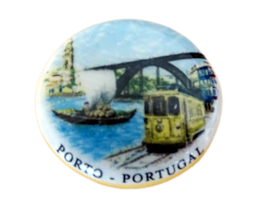 Rolha de cortiça em faiança motivo Porto Wine