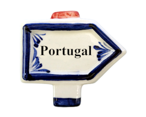 Magnético em faiança decorado motivo placa Portugal