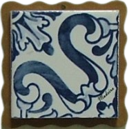 Azulejo com madeira decorado Padrão 22