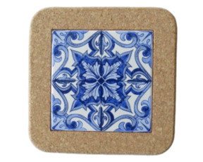 Azulejo decorado 10x10 cm com base em cortiça padrão 79 