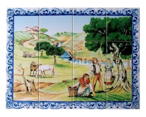 Painel decorado Apanha da Azeitona