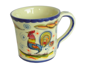Caneca em faiança pintada à mão motivo nice day