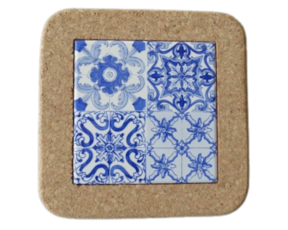 Azulejo decorado 15x15 cm com base de cortiça multi-padrão 233