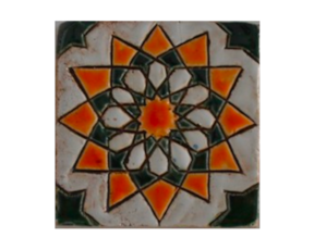Azulejo mourisco-grés 7,5x7,5 cm