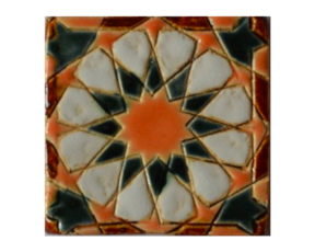 Azulejo mourisco-grés 7,5x7,5 cm