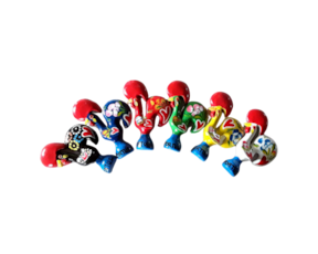 Magnético galo de Barcelos pintado à mão em cerâmica-barro