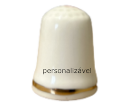 Dedal em porcelana decorado  (serigrafia) personalizável
