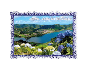 Postal ilustrado motivo lagoa das sete cidades