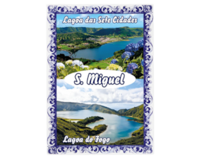 Postal ilustrado motivo lagoa das sete cidades