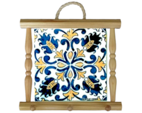 Suporte de panos em madeira natural 15x15 cm padrão 20