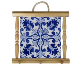 Suporte de panos em madeira natural 15x15 cm padrão 30 