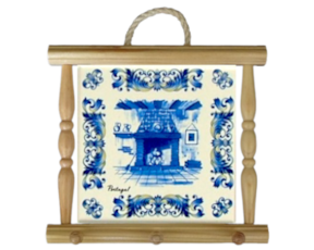 Suporte de panos em madeira natural 15x15 cm cozinha