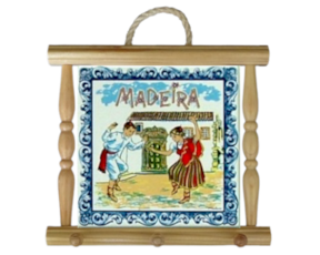 Suporte de panos em madeira natural 15x15 cm bailinho
