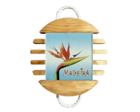 Base de tacho em madeira natural 15x15 cm estrelícia