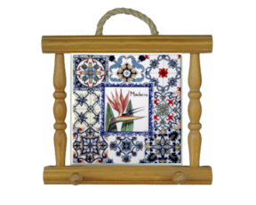 Suporte de panos em madeira natural 15x15 cm multi-padrão estrelícia