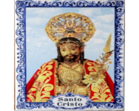 Magnético decorado 7.5x7.5 cm motivo Santo Cristo