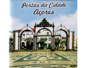 Magnético azulejo 7.5x7.5 cm motivo portas da cidade