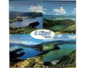 Magnético azulejo 7.5x7.5 cm motivo São Miguel - 4 lagoas