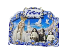 Magnético em resina motivo Nossa Senhora de Fátima