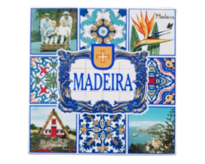 Magnético decorado 7.5*7.5 cm motivo paisagens arquipélago Madeira