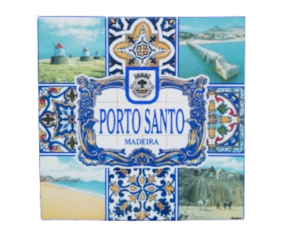 Magnético decorado 7.5*7.5 cm motivo  Porto santo