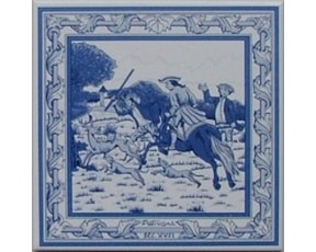 Azulejo decorado Caçadas 15X15 cm