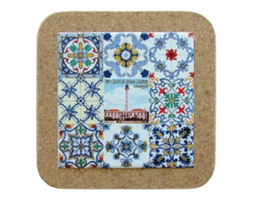 Azulejo decorado 15*15 cm com base em cortiça Vila real de Santo António Algarve