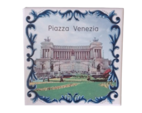 Magnético com azulejo 5*5 cm Piazza Venezia - Itália
