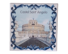 Magnético com azulejo 5*5 cm Castel Sant`Angelo - Itália 