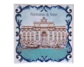 Magnético com azulejo 5*5 cm Fontana di trevi - Itália