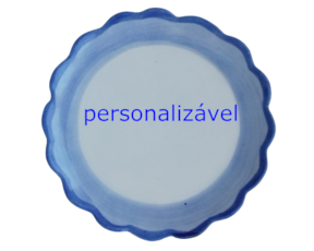 Prato mini em faiança com decoração  (serigrafia) personalizável