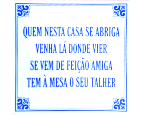 Azulejo provérbio 15*15 cm 