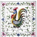 Magnético com azulejo decorado Galo de Águeda cores 5X5cm