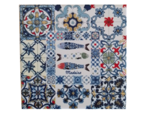 Azulejo decorado multipadrão sardinhas 10*10 cm