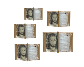 Livro decorativo motivo Pegadas na areia