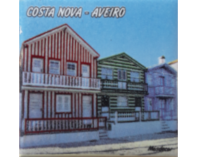 Magnético com azulejo decorado Costa Nova Aveiro 5X5cm