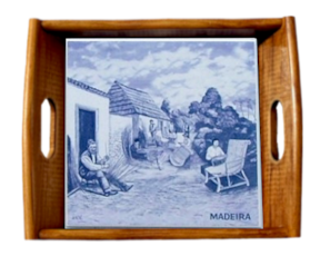 Tabuleiro asa lisa envernizado Vimes 15x15 cm