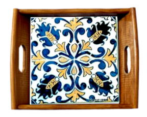 Tabuleiro asa lisa envernizado Padrão 20  15x15 cm
