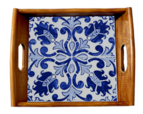 Tabuleiro asa lisa envernizado Padrão 30 15x15 cm