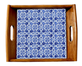 Tabuleiro asa lisa envernizado Padrão 30 15x15 cm