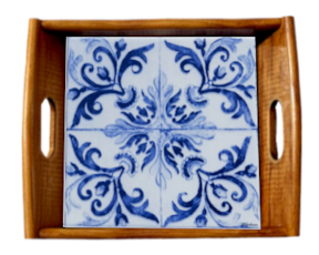 Tabuleiro asa lisa envernizado Padrão 31 15x15 cm
