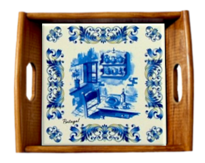 Tabuleiro asa lisa envernizado Cozinha 15x15 cm
