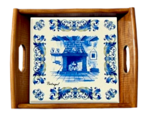 Tabuleiro asa lisa envernizado Cozinha  15x15 cm