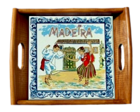 Tabuleiro asa lisa envernizado Bailinho 15x15 cm