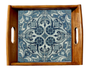 Tabuleiro asa lisa envernizado Padrão 80  15x15 cm