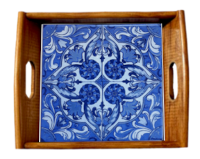 Tabuleiro asa lisa envernizado Padrão 83 15x15 cm