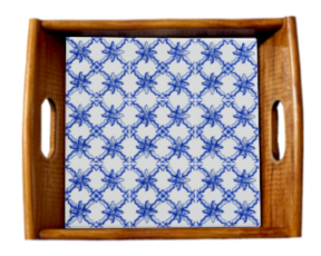 Tabuleiro asa lisa envernizado Padrão 86  15x15 cm