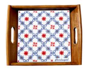 Tabuleiro asa lisa envernizado  Padrão 87 15x15 cm