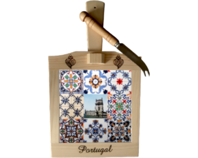 Tábua de Queijo Multi-padrão Torre de Belém  15x15 cm